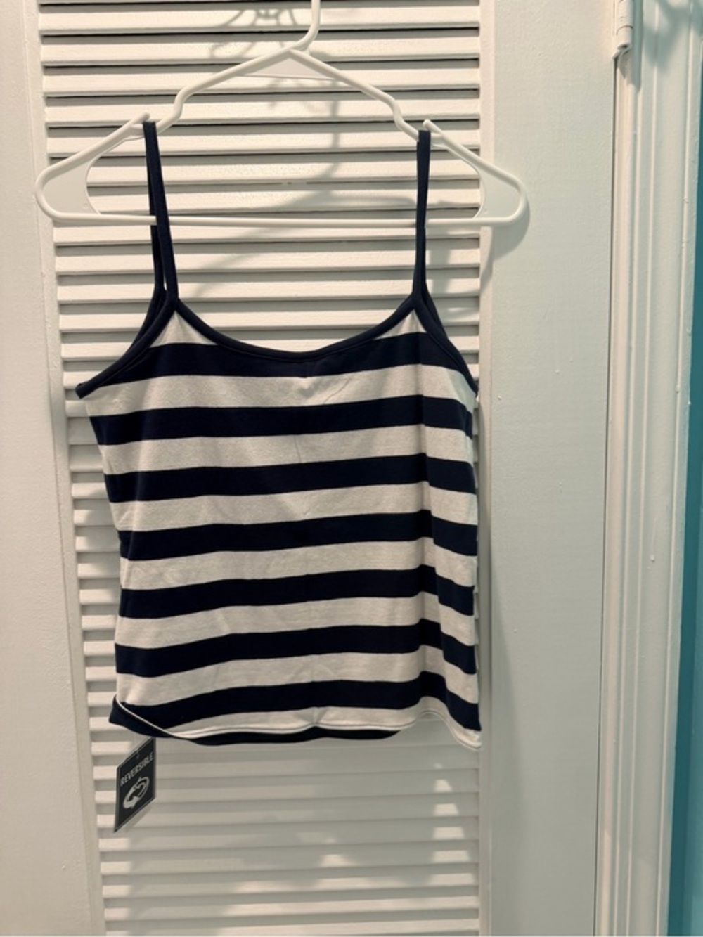Hollister Navy & White Striped Spaghetti Strap Camisole